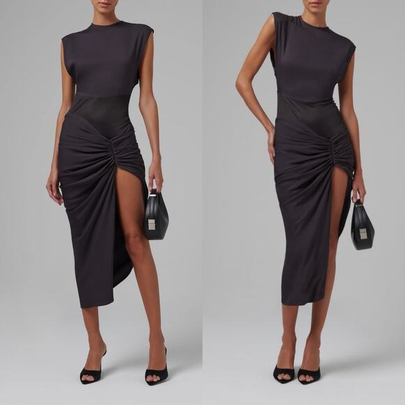 Christopher Esber Dresses & Skirts - Christopher Esber Fusion Ruched Midi Dress US Size 8